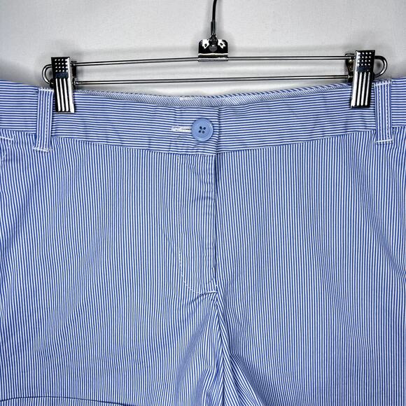 Women’s Crown & Ivy Blue & White Striped Shorts Size 12 - Picture 2 of 11
